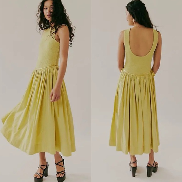 knee length dresses for ladies Seersucker Stripe Midi Dress  English Factory